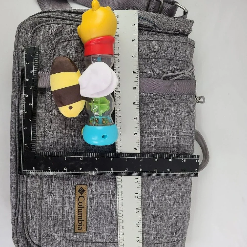 Columbia Diaper Bag Vista Hills Grey w Thermal Bottle Pocket & Removeable Pad